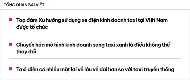 Chạy taxi bằng xe điện: Nhiều lợi thế hơn xe xăng nhưng vẫn còn 1 chặng đường dài để phổ cập tại Việt Nam- Ảnh 1. Chạy taxi bằng xe điện: Nhiều lợi thế hơn xe xăng nhưng vẫn còn 1 chặng đường dài để phổ cập tại Việt Nam- Ảnh 1.