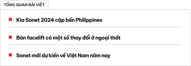 Xem trước Kia Sonet 2024 sắp ra mắt Việt Nam năm nay: Giá dự kiến quy đổi dưới 350 triệu đồng, thiết kế ngoại thất mới- Ảnh 1. Xem trước Kia Sonet 2024 sắp ra mắt Việt Nam năm nay: Giá dự kiến quy đổi dưới 350 triệu đồng, thiết kế ngoại thất mới- Ảnh 1.