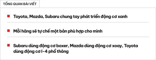 Mặc cả thế giới đổ xô vào xe chạy pin, Toyota, Mazda, Subaru chơi lớn, chung tay chế động cơ đốt trong 'xanh mà vẫn cực bốc'- Ảnh 1. Mặc cả thế giới đổ xô vào xe chạy pin, Toyota, Mazda, Subaru chơi lớn, chung tay chế động cơ đốt trong 'xanh mà vẫn cực bốc'- Ảnh 1.