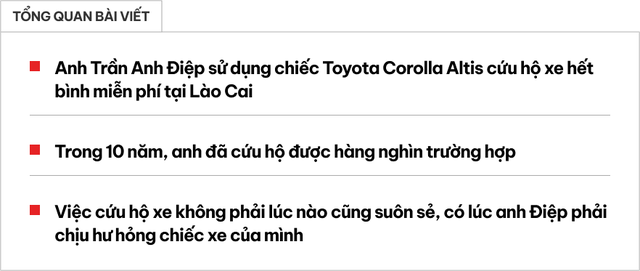 Sếp công ty dược cứu hộ hàng nghìn ô tô miễn phí bằng Toyota Corolla Altis: 'Có người bảo hâm, chẳng ai max rảnh thế này'- Ảnh 1. Sếp công ty dược cứu hộ hàng nghìn ô tô miễn phí bằng Toyota Corolla Altis: 'Có người bảo hâm, chẳng ai max rảnh thế này'- Ảnh 1.