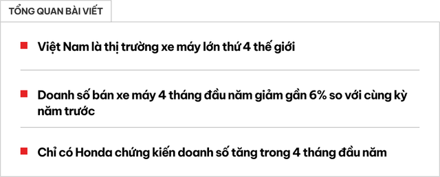 Thị trường xe máy Việt năm 2024: Khó khăn bủa vây, chỉ một cái tên tỏa sáng- Ảnh 1.