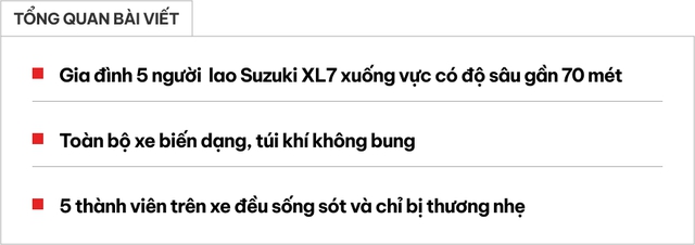 Cái kết thần kỳ trong vụ Suzuki XL7 rơi xuống vực 70m tại Điện Biên: Xe bị vò nát, gia đình 5 người chỉ bị thương nhẹ - Ảnh 1. Cái kết thần kỳ trong vụ Suzuki XL7 rơi xuống vực 70m tại Điện Biên: Xe bị vò nát, gia đình 5 người chỉ bị thương nhẹ - Ảnh 1.