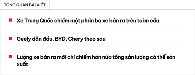 Một phần ba xe bán ra trên thế giới đang là xe Trung Quốc - Ảnh 1. Một phần ba xe bán ra trên thế giới đang là xe Trung Quốc - Ảnh 1.