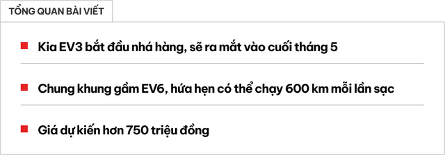 Kia EV3 sẵn sàng ra mắt cho các thị trường chuộng xe giá rẻ - Ảnh 1. Kia EV3 sẵn sàng ra mắt cho các thị trường chuộng xe giá rẻ - Ảnh 1.
