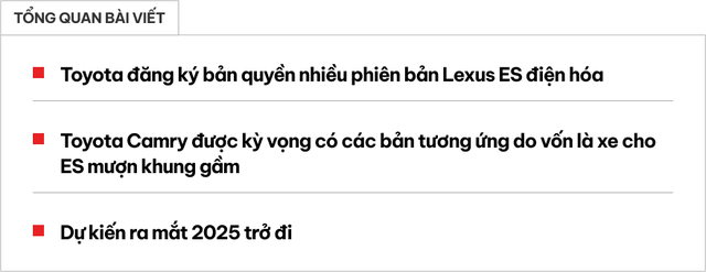 Động thái này cho thấy Toyota Camry khả năng cao sắp có bản thuần điện - Ảnh 1. Động thái này cho thấy Toyota Camry khả năng cao sắp có bản thuần điện - Ảnh 1.