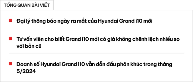 Hyundai Grand i10 mới chốt lịch ra mắt Việt Nam: Sẵn xe giao ngay, giá dự kiến không quá thay đổi- Ảnh 1. Hyundai Grand i10 mới chốt lịch ra mắt Việt Nam: Sẵn xe giao ngay, giá dự kiến không quá thay đổi- Ảnh 1.