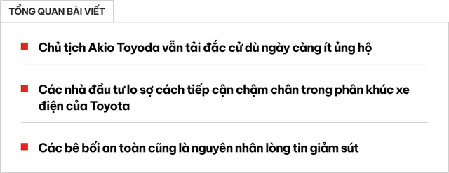 Chủ tịch Toyota Akio Toyoda vẫn tại vị dù bị phản đối do không ủng hộ xe điện- Ảnh 1.