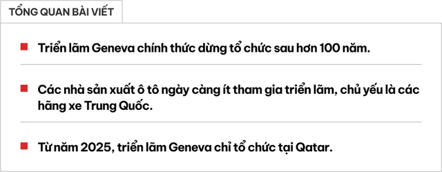 Triển lãm ô tô giờ khó thế nào: Đến cả Geneva cũng bỏ, chỉ xe Trung Quốc tham dự, không hút đủ khách như kỳ vọng- Ảnh 1. Triển lãm ô tô giờ khó thế nào: Đến cả Geneva cũng bỏ, chỉ xe Trung Quốc tham dự, không hút đủ khách như kỳ vọng- Ảnh 1.