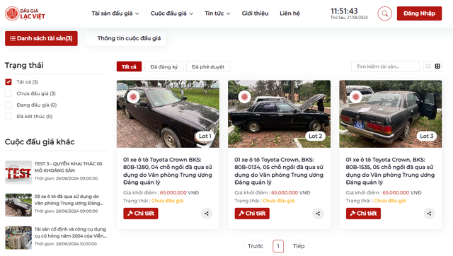 Đấu giá 3 xe Toyota Crown biển xanh, giá từ 65 triệu đồng: Dân chuyên nhận định khó có giá cao vì lý do này- Ảnh 1. Đấu giá 3 xe Toyota Crown biển xanh, giá từ 65 triệu đồng: Dân chuyên nhận định khó có giá cao vì lý do này- Ảnh 1.