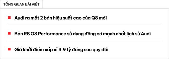 Audi RS Q8 2025 ra mắt: SUV mạnh nhất của hãng, chưa bán đã kịp lập kỷ lục này- Ảnh 1.