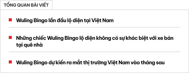 Wuling Bingo lần đầu tiên lộ diện tại Việt Nam: Dự kiến ra mắt tháng sau, khó có giá rẻ- Ảnh 1. Wuling Bingo lần đầu tiên lộ diện tại Việt Nam: Dự kiến ra mắt tháng sau, khó có giá rẻ- Ảnh 1.