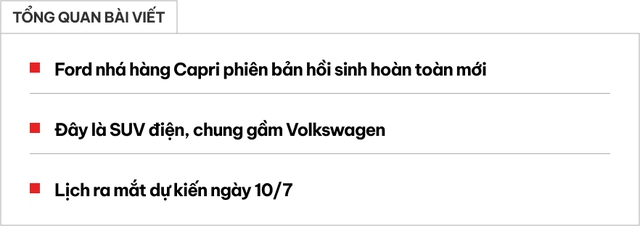 SUV điện mới của Ford lần đầu lộ diện chính thức: Chung gầm Volkswagen, ra mắt ngay tháng sau- Ảnh 1.