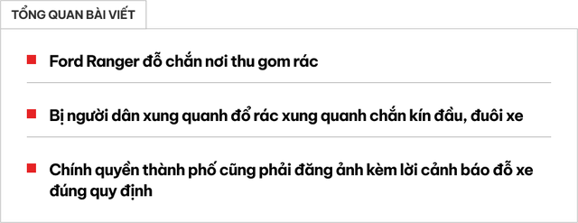 Đỗ chắn bãi rác, Ford Ranger bị cư dân biến thành 'bãi rác công cộng' thay thế- Ảnh 1.