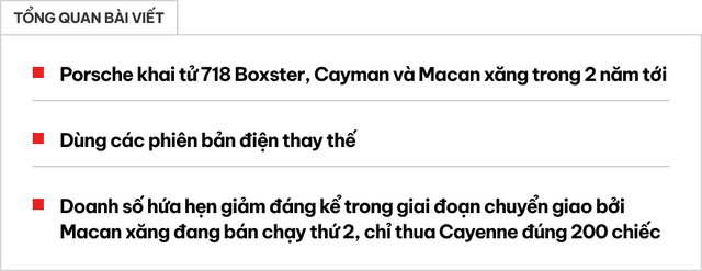 Ván bài mạo hiểm của Porsche: Hàng loạt xe xăng bị khai tử, có cả Macan, thay bằng bản điện nhưng giá sẽ đắt hơn hẳn- Ảnh 1.