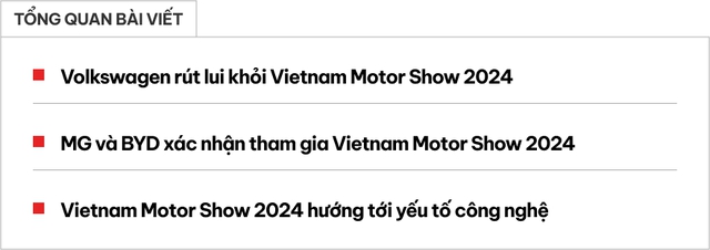 Cập nhật VMS 2024 mới nhất: VW rút lui, BYD lần đầu tham dự, sẽ có gần 200 thương hiệu lớn nhỏ góp mặt- Ảnh 1. Cập nhật VMS 2024 mới nhất: VW rút lui, BYD lần đầu tham dự, sẽ có gần 200 thương hiệu lớn nhỏ góp mặt- Ảnh 1.