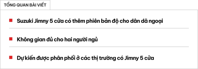 Suzuki Jimny không chỉ là xe chơi: Chỉ thêm phụ kiện này là tha hồ vi vu khắp nơi, về Việt Nam dễ được săn đón- Ảnh 1. Suzuki Jimny không chỉ là xe chơi: Chỉ thêm phụ kiện này là tha hồ vi vu khắp nơi, về Việt Nam dễ được săn đón- Ảnh 1.
