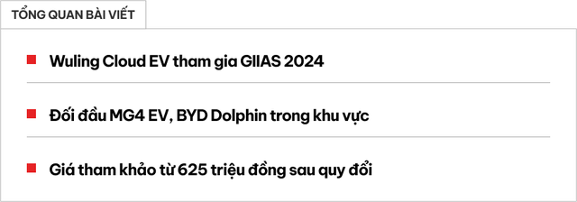 Wuling Cloud EV này sẽ là đối thủ của BYD Dolphin nếu về Việt Nam: Giá quy đổi từ 625 triệu đồng, nhiều công nghệ, có ADAS- Ảnh 1. Wuling Cloud EV này sẽ là đối thủ của BYD Dolphin nếu về Việt Nam: Giá quy đổi từ 625 triệu đồng, nhiều công nghệ, có ADAS- Ảnh 1.