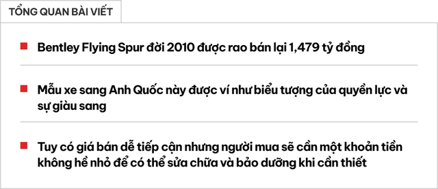 Chiếc Bentley Flying Spur hơn 1,4 tỷ này sẽ khiến người dùng 'chịu chơi' cân nhắc thay vì mua Camry hybrid- Ảnh 1.