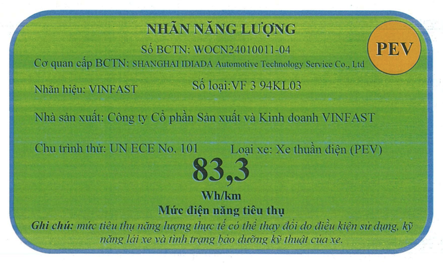 Thông số mới lộ này cho thấy VinFast VF 3 là ô tô tiết kiệm điện nhất Việt Nam, thế chỗ Wuling Mini EV- Ảnh 2. Thông số mới lộ này cho thấy VinFast VF 3 là ô tô tiết kiệm điện nhất Việt Nam, thế chỗ Wuling Mini EV- Ảnh 2.