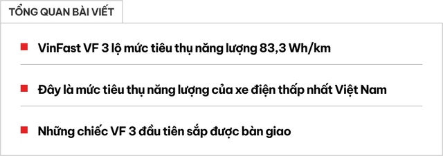 Thông số mới lộ này cho thấy VinFast VF 3 là ô tô tiết kiệm điện nhất Việt Nam, thế chỗ Wuling Mini EV- Ảnh 1.