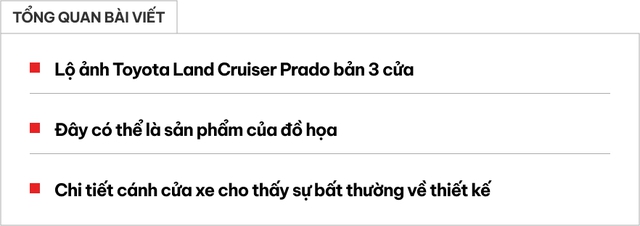Toyota Land Cruiser Prado 3 cửa lộ ảnh trông như bản phóng to của Jimny, soi kỹ mới thấy một điểm bất thường- Ảnh 1. Toyota Land Cruiser Prado 3 cửa lộ ảnh trông như bản phóng to của Jimny, soi kỹ mới thấy một điểm bất thường- Ảnh 1.