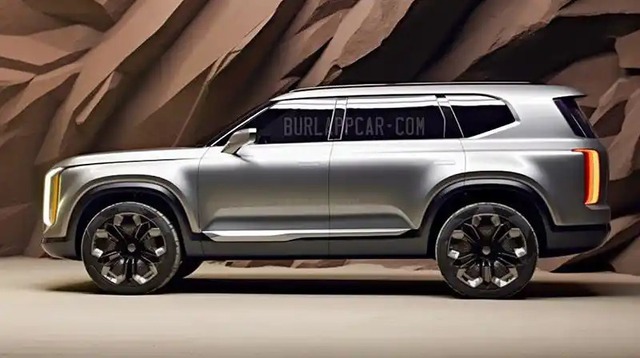Chưa kịp ra mắt Việt Nam, Kia Telluride đã lộ đời mới trên đường: Thiết kế giống xe điện, có thể thêm hybrid- Ảnh 5. Chưa kịp ra mắt Việt Nam, Kia Telluride đã lộ đời mới trên đường: Thiết kế giống xe điện, có thể thêm hybrid- Ảnh 5.
