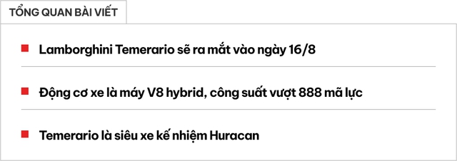 Hậu duệ Lamborghini Huracan chốt ra mắt tháng sau: Máy V8 hybrid không dưới 888 mã lực, hãng khẳng định ‘lái tốt nhất phân khúc’- Ảnh 1.