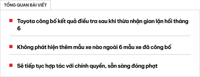 Toyota khẳng định không còn sai phạm sau khi vướng nhiều bê bối gian lận, hứa nộp phạt đủ và không tái phạm- Ảnh 1. Toyota khẳng định không còn sai phạm sau khi vướng nhiều bê bối gian lận, hứa nộp phạt đủ và không tái phạm- Ảnh 1.