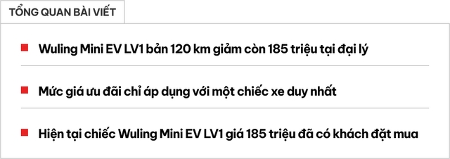 Đại lý 'xả' nốt Wuling Mini EV tiêu chuẩn: Giá chỉ còn 185 triệu đồng, rẻ ngang 2 chiếc SH 160i bản 'base'- Ảnh 1. Đại lý 'xả' nốt Wuling Mini EV tiêu chuẩn: Giá chỉ còn 185 triệu đồng, rẻ ngang 2 chiếc SH 160i bản 'base'- Ảnh 1.