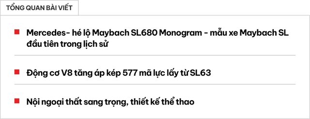 Mercedes-Maybach SL680 Monogram ra mắt: Maybach mui trần 2 cửa đầu tiên, logo kín xe, nhiều chưa từng có- Ảnh 1. Mercedes-Maybach SL680 Monogram ra mắt: Maybach mui trần 2 cửa đầu tiên, logo kín xe, nhiều chưa từng có- Ảnh 1.