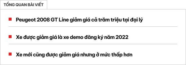 Đại lý bán Peugeot 2008 GT Line demo: Sản xuất 2021, đã chạy 6.000km, giá từ 769 triệu nay chỉ còn 650 triệu- Ảnh 1. Đại lý bán Peugeot 2008 GT Line demo: Sản xuất 2021, đã chạy 6.000km, giá từ 769 triệu nay chỉ còn 650 triệu- Ảnh 1.