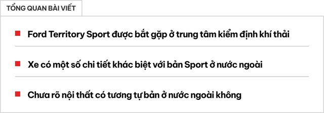 Ford Territory Sport lộ diện tại Việt Nam: Có chi tiết khác bản ở nước ngoài, nhiều khả năng chỉ là Titanium 'đổi màu'- Ảnh 1. Ford Territory Sport lộ diện tại Việt Nam: Có chi tiết khác bản ở nước ngoài, nhiều khả năng chỉ là Titanium 'đổi màu'- Ảnh 1.