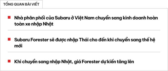 Câu hỏi khó lúc này: Mua Subaru Forester nhập Thái lúc này hay chờ bản mới nhập Nhật?- Ảnh 1. Câu hỏi khó lúc này: Mua Subaru Forester nhập Thái lúc này hay chờ bản mới nhập Nhật?- Ảnh 1.