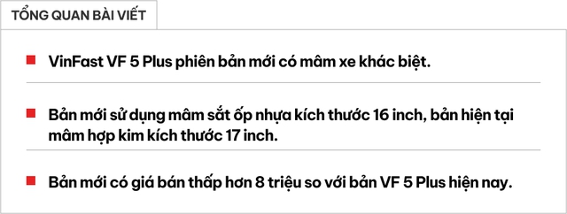 VinFast VF 5 Plus lộ bản mới: Giá thấp hơn 8 triệu đồng, mâm sắt cỡ nhỏ, phối màu sơn kiểu khác- Ảnh 1. VinFast VF 5 Plus lộ bản mới: Giá thấp hơn 8 triệu đồng, mâm sắt cỡ nhỏ, phối màu sơn kiểu khác- Ảnh 1.