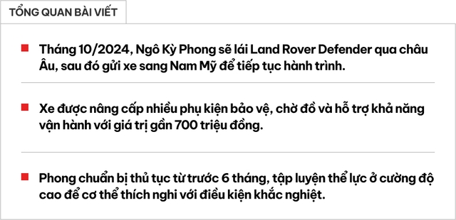 9x kể chuyện sắp lái Land Rover Defender đi phượt: Từ Việt Nam qua châu Âu đến Nam Mỹ, chuẩn bị 6 tháng, phải tập luyện cường độ cao- Ảnh 1. 9x kể chuyện sắp lái Land Rover Defender đi phượt: Từ Việt Nam qua châu Âu đến Nam Mỹ, chuẩn bị 6 tháng, phải tập luyện cường độ cao- Ảnh 1.