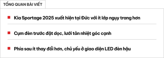 Kia Sportage 2025 lộ thêm nhiều chi tiết: Đèn trước giống Carnival, đèn hậu LED mới, tản nhiệt góc cạnh- Ảnh 1. Kia Sportage 2025 lộ thêm nhiều chi tiết: Đèn trước giống Carnival, đèn hậu LED mới, tản nhiệt góc cạnh- Ảnh 1.
