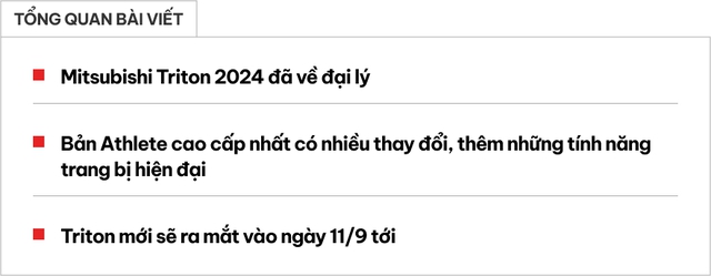 Mitsubishi Triton 2024 về đại lý, lần đầu lộ chi tiết nội thất: Màn hình lớn, camera 360, ADAS dễ khiến khách Việt phân vân với Ranger- Ảnh 1. Mitsubishi Triton 2024 về đại lý, lần đầu lộ chi tiết nội thất: Màn hình lớn, camera 360, ADAS dễ khiến khách Việt phân vân với Ranger- Ảnh 1.