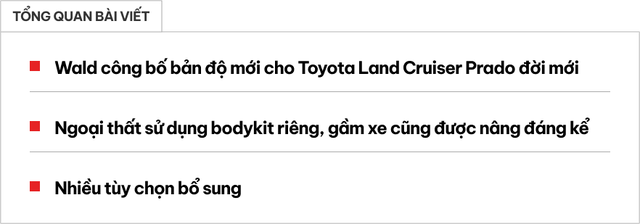 Toyota Land Cruiser Prado có bản độ nhìn 'chiến' hơn cả G 63, khách Việt đang chờ xe về có thể tham khảo nếu thích chơi trội- Ảnh 1. Toyota Land Cruiser Prado có bản độ nhìn 'chiến' hơn cả G 63, khách Việt đang chờ xe về có thể tham khảo nếu thích chơi trội- Ảnh 1.