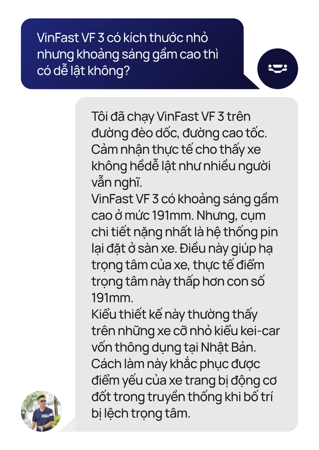 [Trên Ghế 10] Hỏi nhanh đáp gọn VinFast VF 3: Ai nên mua, sạc bao lâu, đi bao xa, thay được xe máy và dễ lật không?- Ảnh 6.