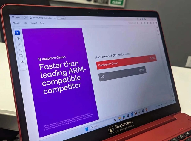 "Chip Rồng" của Qualcomm vượt mặt chip Apple M3, điểm số hiệu năng cao hơn 20%- Ảnh 1. "Chip Rồng" của Qualcomm vượt mặt chip Apple M3, điểm số hiệu năng cao hơn 20%- Ảnh 1.