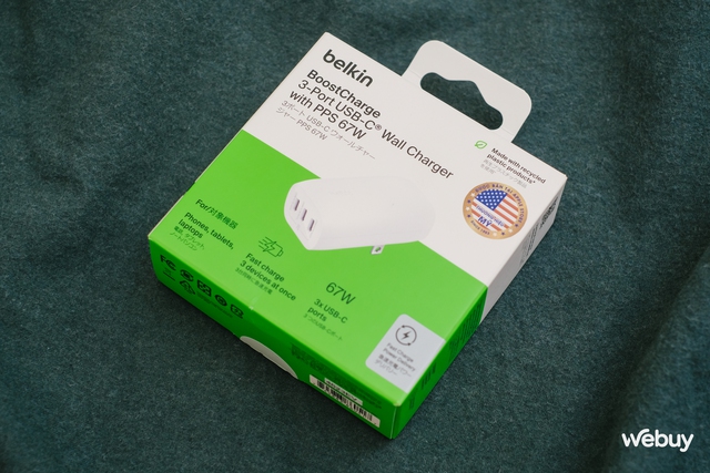 Dùng thử sạc nhanh Belkin: Thiết kế gọn nhẹ, công suất cao 67W, sạc cùng lúc iPhone, MacBook, S24 Ultra ngon lành- Ảnh 1. Dùng thử sạc nhanh Belkin: Thiết kế gọn nhẹ, công suất cao 67W, sạc cùng lúc iPhone, MacBook, S24 Ultra ngon lành- Ảnh 1.