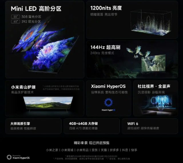Ra mắt TV Xiaomi 4K 144Hz, màn hình Mini LED, giá hơn 9 triệu- Ảnh 2. Ra mắt TV Xiaomi 4K 144Hz, màn hình Mini LED, giá hơn 9 triệu- Ảnh 2.