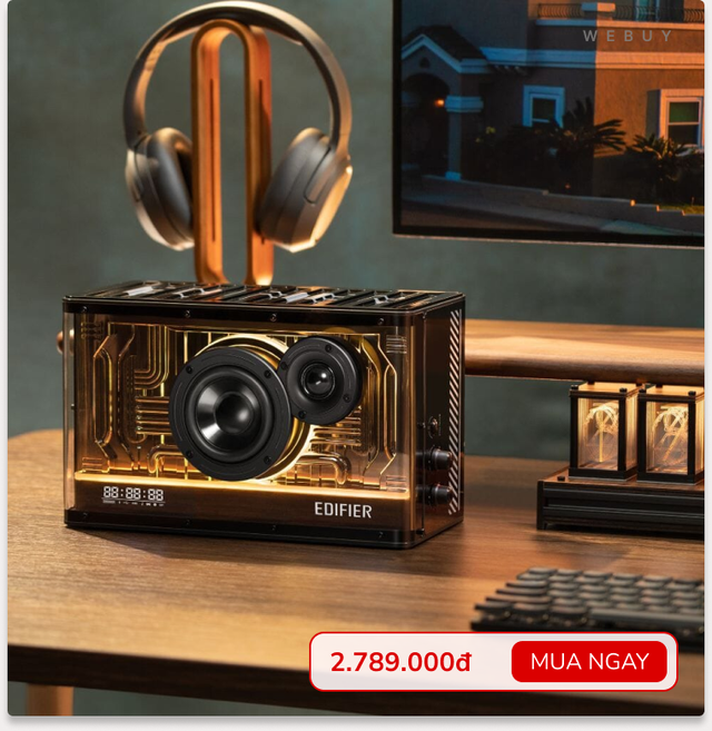 10 mẫu loa gắn đèn LED, vỏ gỗ retro độc lạ để góc làm việc thêm “chất”, giá từ 360.000đ vì đang sale- Ảnh 4. 10 mẫu loa gắn đèn LED, vỏ gỗ retro độc lạ để góc làm việc thêm “chất”, giá từ 360.000đ vì đang sale- Ảnh 4.