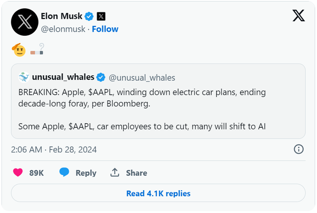 Lời tiên tri gần 10 năm trước của Elon Musk với Apple trở thành sự thật: Sản xuất ô tô không dễ như điện thoại đâu- Ảnh 1.