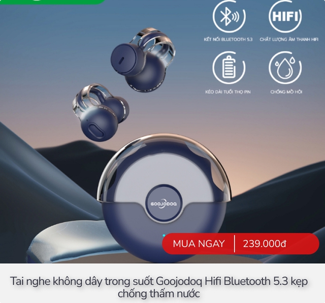 8 mẫu tai nghe bluetooth trong suốt, hỗ trợ thẻ nhớ lẫn pin mặt trời độc lạ, giá từ 172.000đ vì đang sale- Ảnh 4.