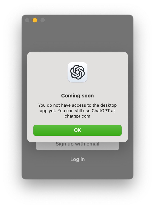 ChatGPT có ứng dụng cho macOS, nhưng không dùng được- Ảnh 2.