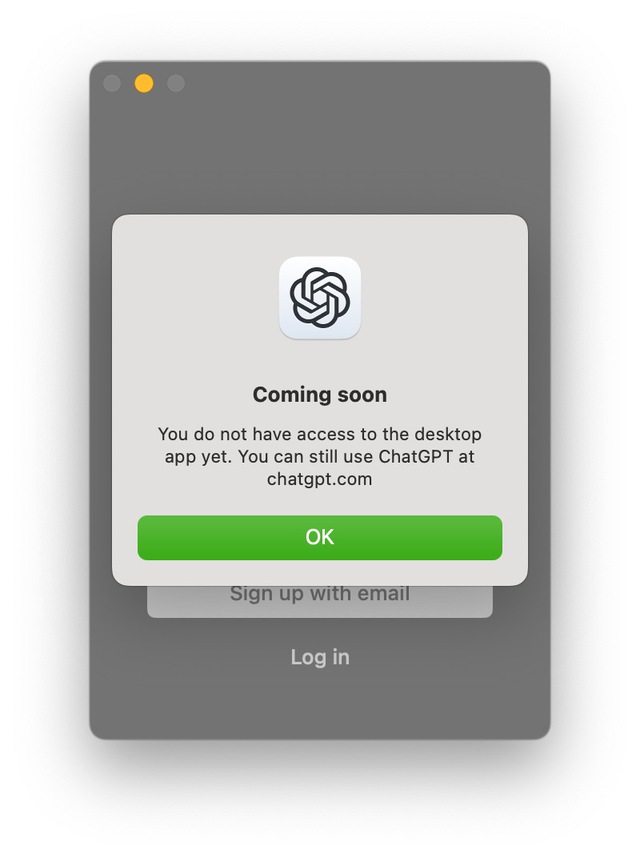 ChatGPT có ứng dụng cho macOS, nhưng không dùng được- Ảnh 2. ChatGPT có ứng dụng cho macOS, nhưng không dùng được- Ảnh 2.