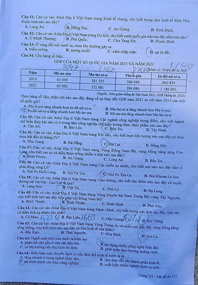 ĐÃ CÓ gợi ý đáp án môn ĐỊA LÝ tốt nghiệp THPT 2024, cập nhật ngay TẠI ĐÂY
- Ảnh 3.