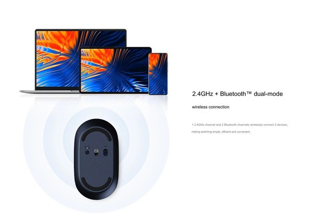 Xiaomi ra mắt chuột không dây: Hỗ trợ cả bluetooth lẫn 2.4Ghz, kết nối nhiều thiết bị cùng lúc, tích hợp nút bấm phụ, giá chỉ 242.000 đồng- Ảnh 6. Xiaomi ra mắt chuột không dây: Hỗ trợ cả bluetooth lẫn 2.4Ghz, kết nối nhiều thiết bị cùng lúc, tích hợp nút bấm phụ, giá chỉ 242.000 đồng- Ảnh 6.