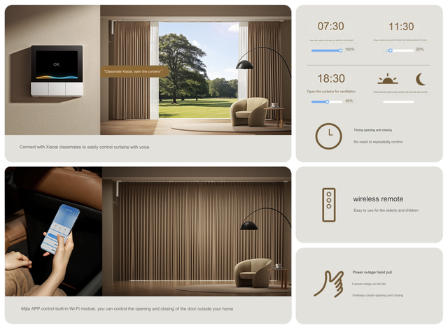 Xiaomi ra mắt rèm cửa thông minh: Điều chỉnh chuẩn xác tới từng cm, vận hành cực êm, dễ dàng điều khiển, giá 3.2 triệu đồng- Ảnh 3. Xiaomi ra mắt rèm cửa thông minh: Điều chỉnh chuẩn xác tới từng cm, vận hành cực êm, dễ dàng điều khiển, giá 3.2 triệu đồng- Ảnh 3.